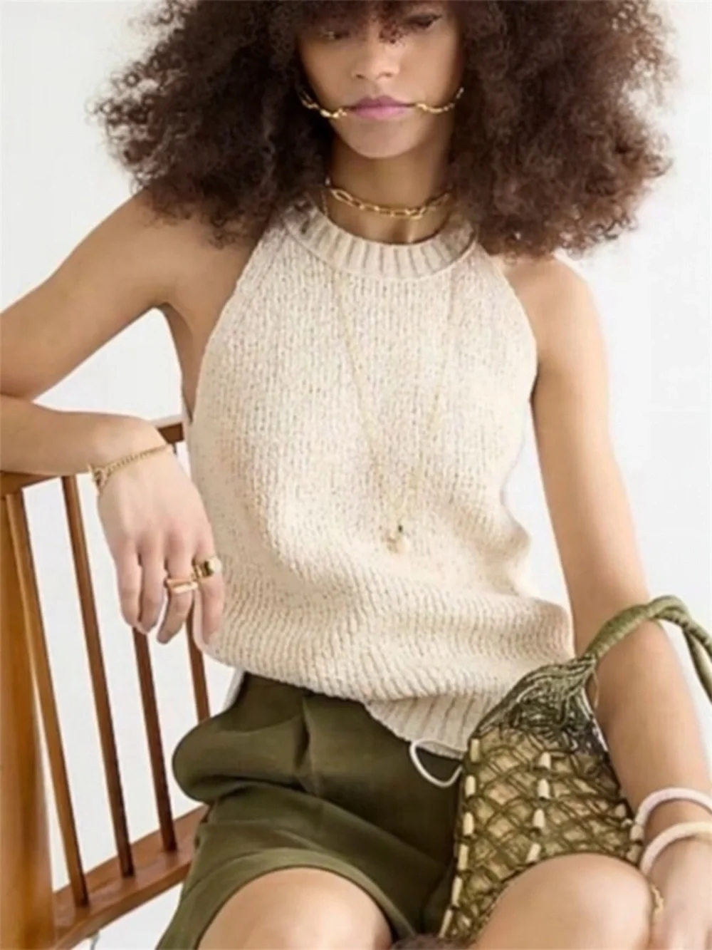 J. Crew Hi-Neck Sweater Tank in Antique White (Cream) Size Small - Picture 1 of 10